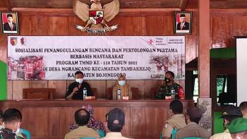 Sosialisasi Sibat Berbasis Masyarakat Bersama PMI Bojonegoro Dilokasi TMMD Tambakrejo